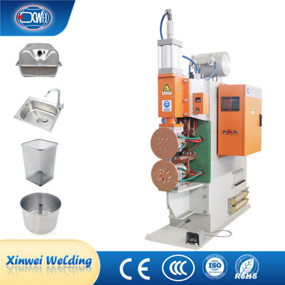 Semi-Automatic Cnc Welder ความต้านทาน Tin Can วงกลมด้านเย็บเครื่องปั่น